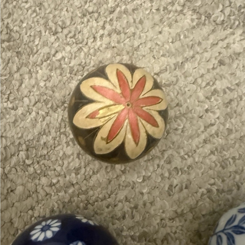Decorative Ceramic Sphere Set - Blue, White, and Multicolor - Picture 3 of 7